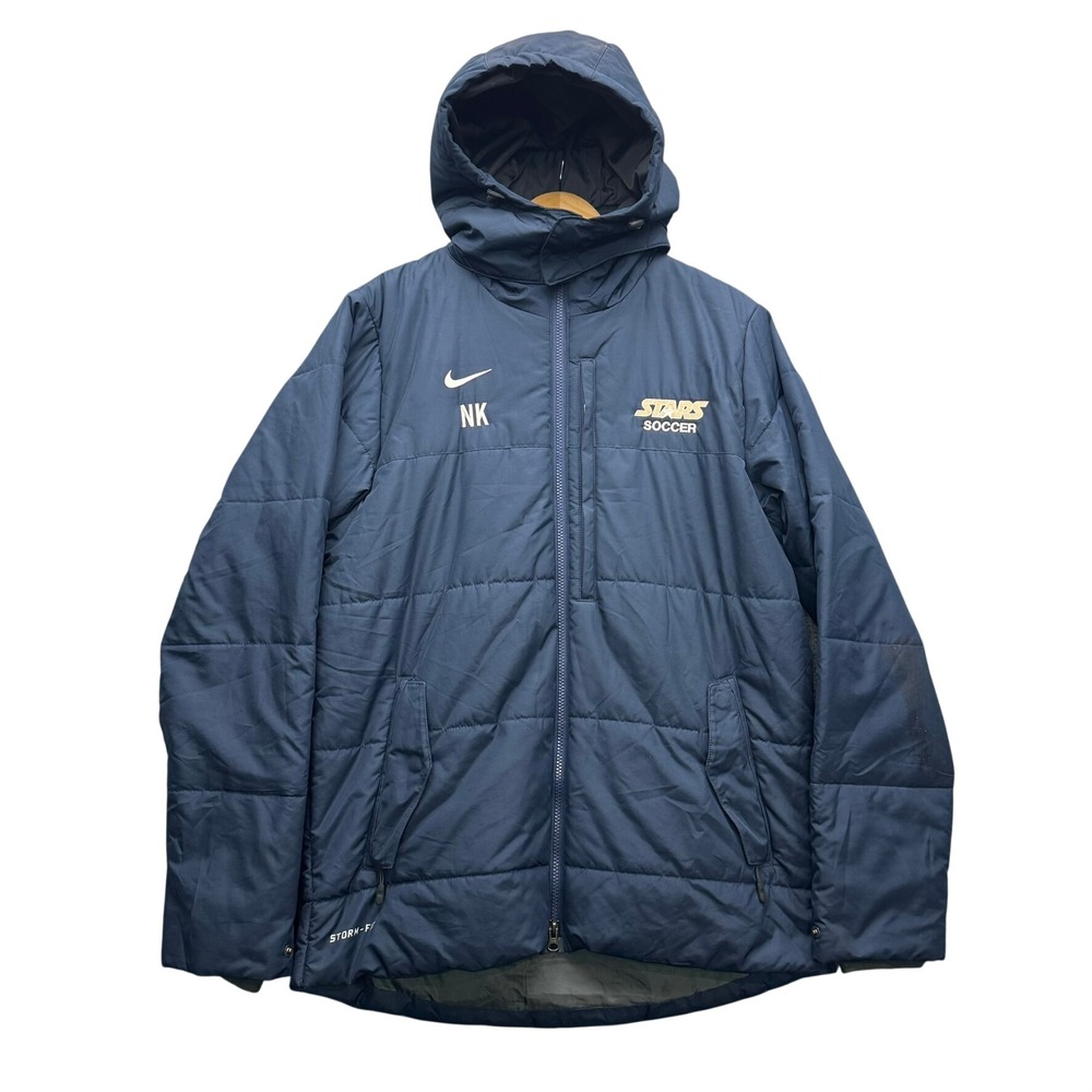 Nike Storm-FIT Puffer Jacket Men's S Navy Blue Soccer Insulated Winter Coat